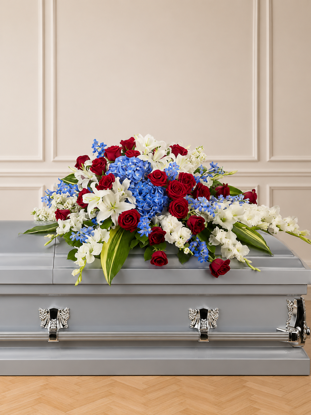 Patriotic Remembrance Casket Spray